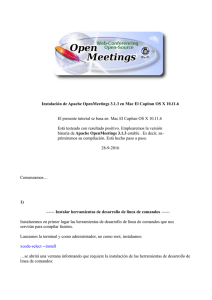 Instalacion OpenMeetings 3.1.x en El Capitan OS X