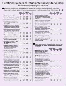 Cuestionario para el Estudiante Universitario 2004