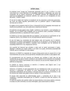 aviso legal - Colegio Oficial de Arquitectos de Castilla