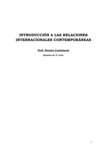 Introducción a las Relaciones Internacionales Contemporáneas