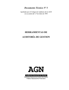 Documento Técnico Nº 5 HERRAMIENTAS DE AUDITORÍA DE