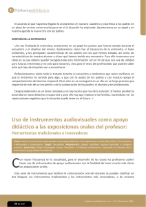 Uso de instrumentos audiovisuales como apoyo didactico a las