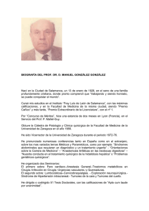 BIOGRAFÍA DEL PROF. DR. D. MANUEL GONZÁLEZ GONZÁLEZ