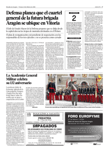 Defensa planea que el cuartel general de la futura brigada Aragón