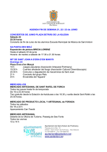 20130621 agenda cap de setmana 21, 22, i 23 de juny