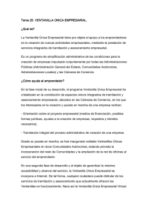 Tema 25. Ventanilla única empresarial.