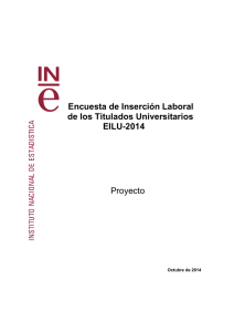 Encuesta de Inserción Laboral de los Titulados Universitarios EILU