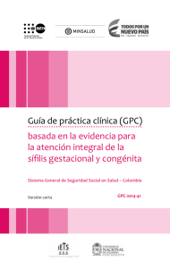 (GPC) basada en la evidencia para la atención integral de la sífilis