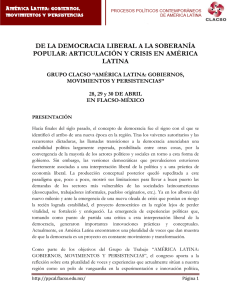 de la democracia liberal a la soberanía popular