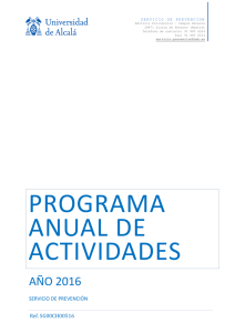 Programa de actividades 2016