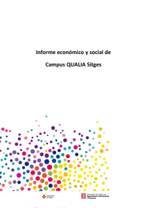 Informe económico y social de Campus QUALIA Sitges