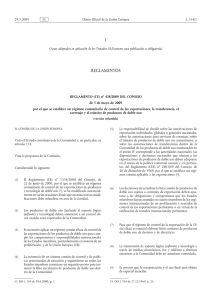 Reglamento comunitario CE nº 428/2009 del Consejo