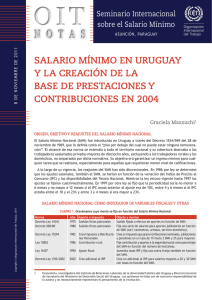 Salario mínimo en Uruguay y la creación de la base de