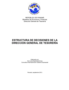 estructura de decisiones de la dirección general de tesorería