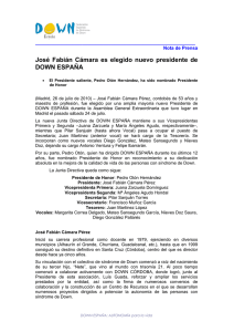 Nota de Prensa – José Fabián Cámara es elegido nuevo presidente