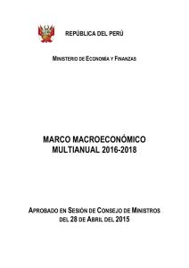 Marco Macroeconómico Multianual 2016-2018