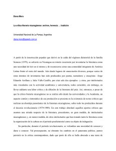 Título del artículo: La crítica literaria nicaragüense: archivo, herencia