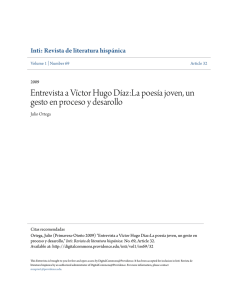 Entrevista a VÃ ctor Hugo DÃ az:La poesÃ a joven, un gesto en