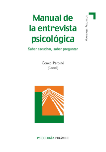 Manual de la entrevista psicológica