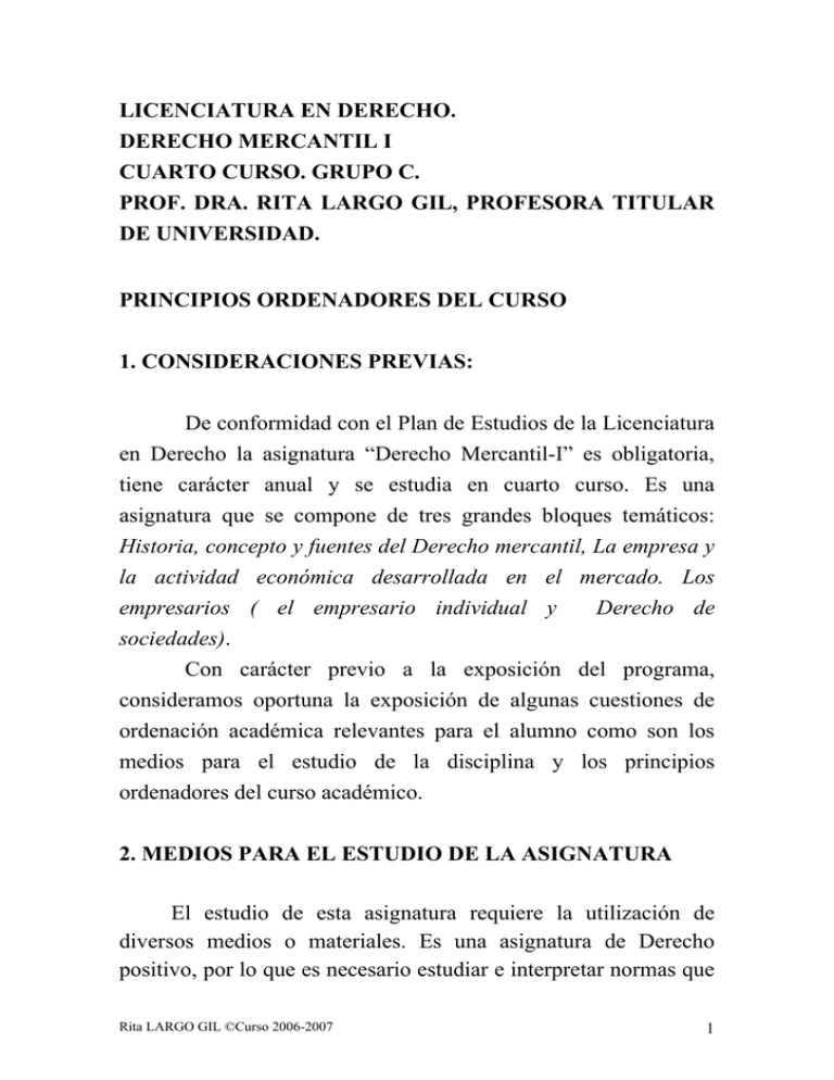 Lecciones De Derecho Mercantil