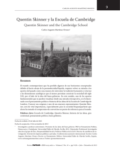 Quentin Skinner y la Escuela de Cambridge