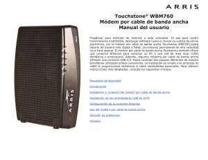 Touchstone® WBM760 Módem por cable de banda ancha Manual