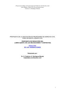 Título XVI. De las transacciones - Asociación de profesores de