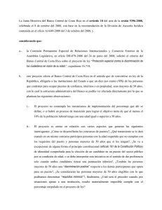 La Junta Directiva del Banco Central de Costa Rica en el artículo 10
