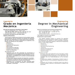 Grado en Ingeniería Mecánica Degree in Mechanical Engineering