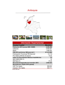 Antioquia - DNP Departamento Nacional de Planeación