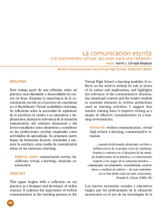 La comunicación escrita - Revista Mexicana de Bachillerato a