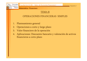 Tema 8: Operaciones Financieras Simples