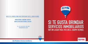 WWW.REMAX-URBANA.COM.AR WWW.SERAGENTEREMAX