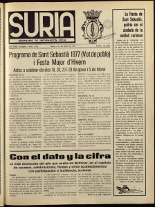 Programa de Sani Sebastià 1977 (Vot de pöble) i Festa Major d`Hivern