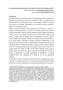 Las transformaciones económicas y sociales de Tucumán en la