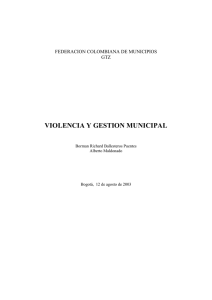 violencia y gestion municipal