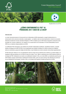 ¿CÓMO CONTRIBUIRÁ EL FSC® AL PROGRAMA 2017