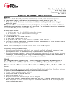 Spanish Marriage Requirements Doc - the Office of the Mesa County