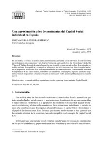 Una aproximación a los determinantes del capital social individual