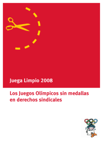 Juega Limpio 2008 Los Juegos Olímpicos sin