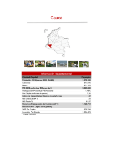 Cauca - DNP Departamento Nacional de Planeación