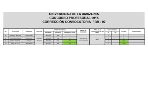 corrección convocatoria fbb - Universidad de la Amazonia