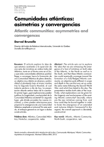 Comunidades atlánticas: asimetrías y convergencias