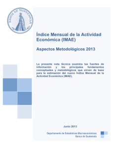 Índice Mensual de la Actividad Económica (IMAE)
