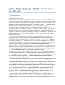 Carrera de Especializació n en Pólí tica y Gestió n de la Salud Mental