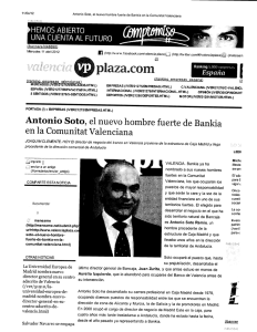 Antonio Soto, el nuevo hombre fuerte de Bankia en la Comunitat