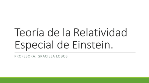 Teoría de la Relatividad Especial de Einstein.