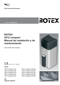 ROTEX GCU compact Manual de instalación y de