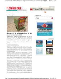 Estrategias de posicionamiento de los supermercados en Chile