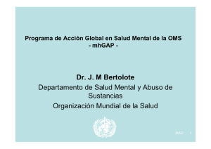 Programa de Acción Global en Salud Mental de la OMS - mhGAP -